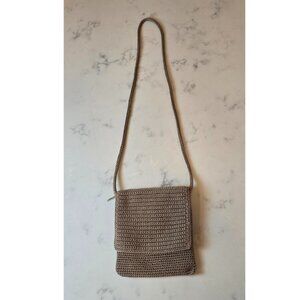 The Sak Crochet Crossbody Bag Purse Tan